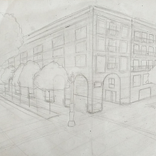 DA- Bocetos perspectiva. Drawing, Pencil Drawing, Realistic Drawing, Artistic Drawing, Architecture, Architectural Illustration, Interior Architecture, and Architectural Photograph project by Stephanie W - 11.27.2022