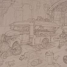 My project for course: Creating and Painting Fantasy Scenarios in Photoshop . Traditional illustration, Drawing, Digital Illustration, Concept Art, and Digital Painting project by jung.andre.sung - 11.23.2022