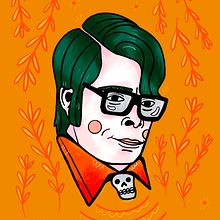 Stephen King. Traditional illustration project by wallaceshart - 10.10.2022