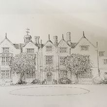 Great Fosters Hotel. Traditional illustration project by Christine Covil - 11.28.2022