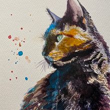 My project for course: Expressive Animal Portraits in Watercolor. Projekt z dziedziny Trad, c, jna ilustracja, Malowanie akwarelą, R, sunek realist, czn, Ilustracja naturalist i czna użytkownika marycarter2 - 28.11.2022