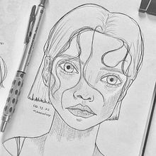 Mi proyecto del curso: Sketchbook de retrato: explora el rostro humano. Sketching, Drawing, Portrait Drawing, Artistic Drawing, and Sketchbook project by Mel - 12.02.2022