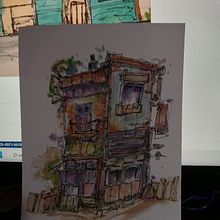architectural watercolor and lines first project. Un projet de Architecture de Karen - 29.11.2022