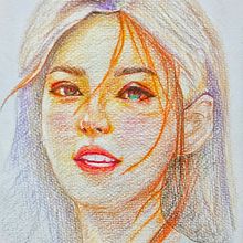 My project for course: Vibrant Portrait Drawing with Colored Pencils. Drawing, Portrait Drawing, Sketchbook, and Colored Pencil Drawing project by Art Worapat - 11.29.2022