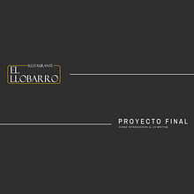 Proyecto Final UX Writing: Restaurante El Llobarro. Un proyecto de UX / UI, Diseño de la información, Cop, writing y Diseño de apps de Manuel Alonso Martínez - 29.11.2022