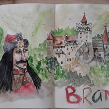 Mi proyecto del curso: Sketching artístico en acuarela: Vlad Tepes & Romania. Traditional illustration, Sketching, Creativit, Drawing, Watercolor Painting, and Sketchbook project by Beatriz Rodriguez - 11.21.2022