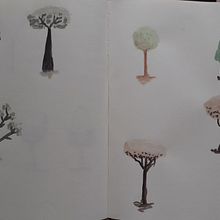 árvores. Drawing, and Botanical Illustration project by Ana Cristina Estêvão - 11.30.2022