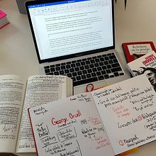 Creación de la escritura del episodio de George Orwell en mi podcast Biblioteca Personal. Un proyecto de Escritura de Maria José Castaño Dávila - 30.11.2022