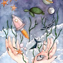 My project for course: Watercolor Techniques for Dreamlike Illustrations. Projekt z dziedziny Tradycyjna ilustracja,  Rysunek, Malowanie akwarelą i Ilustracja wydawnicza użytkownika marieke_3 - 30.11.2022
