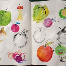 My project for course: Illustration Techniques to Unlock your Creativity. Projekt z dziedziny Design, Tradycyjna ilustracja,  Sztuki piękne,  Malarstwo, Kreatywność, Kreatywne zabawy z dziećmi i Sketchbook użytkownika marieke_3 - 30.11.2022