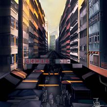LIGHTS OUT IN FA YUEN. Design e Ilustração tradicional projeto de João Emanuel Gomes dos Santos - 01.12.2022