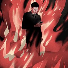 "Doomscrolling" for stern magazine. Een project van Traditionele illustratie y Redactionele illustratie van Lennart Gäbel - 30.11.2022