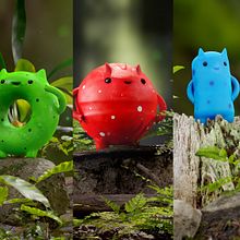 CHATACTER 3D CUTES by Oscar Creativo. Design, Traditional illustration, Advertising, Music, 3D, 3D Animation, 3D Modeling, 3D Character Design, 3D Design, and Digital Design project by Oscar Creativo - 12.01.2022