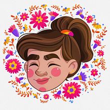 Meu projeto do curso: Retrato ilustrado com elementos botânicos. Traditional illustration, Digital Illustration, Botanical Illustration, and Digital Drawing project by Laís Santos Silva Inácio - 12.01.2022