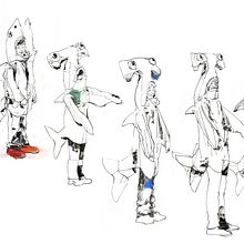 Fins & Tails. Un projet de Illustration traditionnelle, Beaux Arts, Dessin artistique, Illustration à l'encre, Illustration jeunesse, Dessin, Dessin anatomique, Stor, telling , et Collage de Graceina Samosir - 29.11.2022