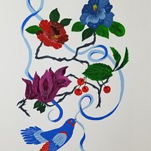 My project for course: Floral Illustration with Gouache Paint. Projekt z dziedziny Ilustracja c, frowa, R, sunek botaniczn i Malowanie gwaszami użytkownika Ellen Bachmann - 24.11.2022