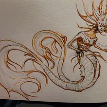 Mon projet du cours : Dessin de personnages fantastiques dans un carnet de croquis. Traditional illustration, Creativit, Drawing, and Sketchbook project by anamartos - 12.02.2022