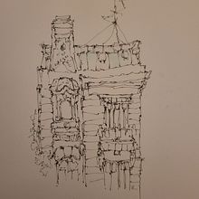My project for course: Expressive Architectural Sketching with Colored Markers. Projekt z dziedziny Sketching,  Rysunek,  Rysunek architektoniczny, Sketchbook i  Rysunek atramentem użytkownika Jonathan Hoareau - 15.11.2022