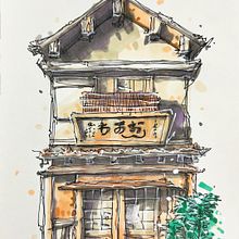 My project for course: Expressive Architectural Sketching with Colored Markers. Sketching, Drawing, Architectural Illustration, Sketchbook & Ink Illustration project by bape76 - 12.03.2022
