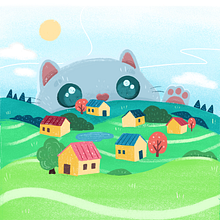 Giant Cat. Un projet de Illustration traditionnelle de Sue-Jane Yeo - 03.12.2022