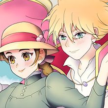 Howl and Sophie . Un progetto di Illustrazione tradizionale, Illustrazione vettoriale, Illustrazione digitale, Illustrazione infantile e Pittura digitale di Micaela Burgos - 03.12.2022