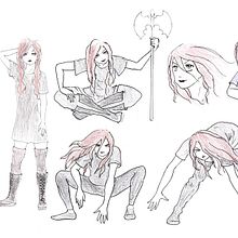 Model Sheet. Traditional illustration, and Manga project by Velika Kuzmina - 03.01.2022
