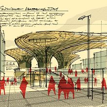 Metropol Parasol (“Las Setas”) . % AMIN ZAKARIA tarafından hazırlanan Mimarlık, Geleneksel illüstras, Ve on projesi - 12.04.2022