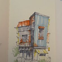 My project for course: Expressive Architectural Sketching with Colored Markers. Sketching, Drawing, Architectural Illustration, and Sketchbook project by sr_richie - 12.04.2022