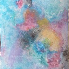 Galaxia y flores. Traditional illustration, Fine Arts, Painting, and Watercolor Painting project by clapacegu - 12.04.2022
