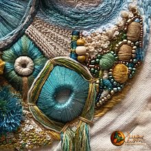 "Isla Canela" (Memoria del mar y sus criaturas) ©Mar Cantón, 2022 Ein Projekt aus dem Bereich Stickerei, H, werk, Collage, Kreativität, Nähen und DIY von Mar Cantón - 04.12.2022