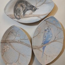 My project for course: Hand-Painted Ceramics. Traditional illustration, Arts, Crafts, Fine Arts, and Ceramics project by Jana Cerna - 12.04.2022