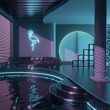 Mi proyecto del curso: Visualización 3D de interiores retro con Cinema 4D . Projekt z dziedziny 3D,  Modelowanie 3D, Architektura c i frowa użytkownika Oscar Cabrera Polo - 21.06.1997