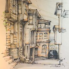 My project for course: Expressive Architectural Sketching with Colored Markers. Sketching, Drawing, Architectural Illustration, Sketchbook & Ink Illustration project by Gregg Brown - 12.05.2022
