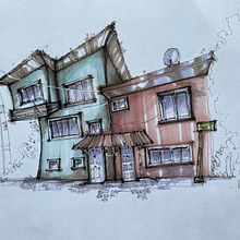 My project for course: Expressive Architectural Sketching with Colored Markers. Esboçado, Desenho, Ilustração arquitetônica, Sketchbook e Ilustração com tinta projeto de Maryam Pourhashemi - 02.12.2022
