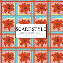Scarf Style Pattern. Un progetto di Design, Illustrazione tradizionale, Stampa tessile, Costume design, Pattern design, Fashion design, Fiber Art, Stationer, Design e Textile Design di Luciana Quintanilha - 06.12.2022
