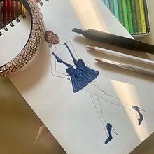 Il mio progetto del corso: Illustrazione di figurini di moda. Projekt z dziedziny Trad, c, jna ilustracja, Sketching, Projektowanie mod, R, sunek c, frow i Ilustracja modowa użytkownika Michela Meliga - 06.12.2022