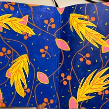 My project for course: Botanical Patterns in a Sketchbook: Conquer the Blank Page. Traditional illustration, Pattern Design, Botanical Illustration, and Sketchbook project by mimilicht - 12.06.2022