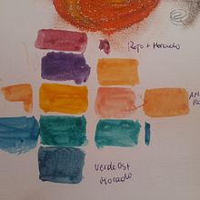 Selección de paleta de color para el cuent:El León y el Ratón . Een project van Traditionele illustratie, Aquarelschilderen y Verhaallijn van Romero Vera Romero Vera - 06.12.2022