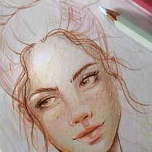 Meu projeto do curso: Desenho de retratos vibrantes com lápis de cor. Projekt z dziedziny  R, sunek, Portret, Sketchbook, R i sowanie kredkami użytkownika Yasmin Lima - 06.12.2022