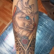Mi proyecto del curso: Tatuaje artístico full color. Un progetto di Illustrazione tradizionale, Disegno, Illustrazione digitale, Design di tatuaggi e Disegno digitale di carlos arturo olan chable - 11.02.2023