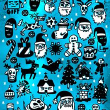 Woodcutter FCK XMAS Font. T, pograph, and Traditional illustration project by woodcutter Manero - 12.07.2022