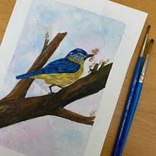 Pajarito. Un proyecto de Ilustración tradicional y Pintura a la acuarela de Ana leticia Lainez castro - 07.12.2022