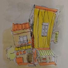 Mi proyecto del curso: Dibujo arquitectónico expresivo con marcadores de colores. Projekt z dziedziny Sketching,  R, sunek,  R, sunek architektoniczn, Sketchbook,  R i sunek atramentem użytkownika Pili - 07.12.2022