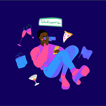App Welcome Illustrations Ein Projekt aus dem Bereich Traditionelle Illustration von liamarcherkiniry - 07.12.2022
