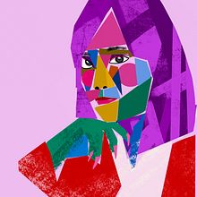 My project for course: Geometric Portraits with Procreate. Un proyecto de Ilustración tradicional e Ilustración digital de Thomas Leparskas - 08.12.2022