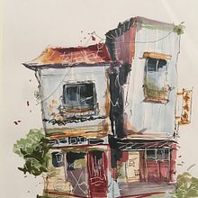My project for course: Expressive Architectural Sketching with Colored Markers. Projekt z dziedziny  R, sunek,  R, sunek architektoniczn, Sketchbook,  R, sunek atramentem i Sketching użytkownika Viv - 02.12.2022