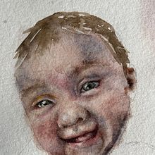 Mi proyecto del curso: Retrato artístico en acuarela. Projekt z dziedziny  Sztuki piękne,  Malarstwo, Malowanie akwarelą i Portret użytkownika Ximena Mza - 09.12.2022