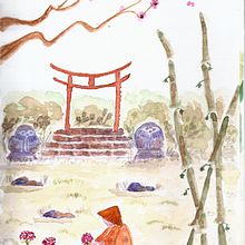 Mi proyecto del curso: Ilustración en acuarela con influencia japonesa. Un progetto di Illustrazione tradizionale, Disegno e Pittura ad acquerello di Paula M. Lira Eyzaguirre - 01.12.2022