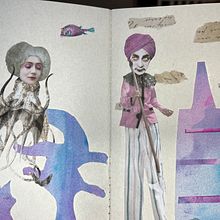 My project for course: Creating an Illustrated Scrapbook. Ilustração tradicional, Pintura, Colagem, Papercraft, Criatividade, Encadernação, DIY, e Sketchbook projeto de Sophy - 09.12.2022