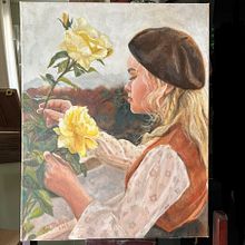 Yellow Roses. Un projet de Peinture de Kim - 09.12.2022